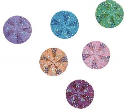 Chaks 80306, Sachet 12 Confettis pailletés multicolores ronds 3cm