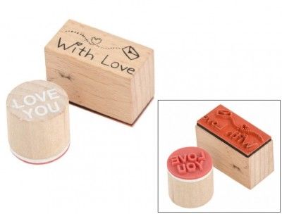 Chaks 80512, Lot de 2 Tampons With Love & Love You