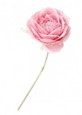 Chaks 80699, Fleur Camélia diam 10cm artificielle sur tige 34cm, Rose