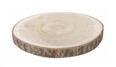 Grand Rondin en bois naturel plat 20-25cm