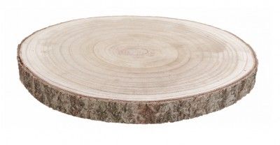 Grand Rondin en bois naturel plat 20-25cm