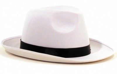 chapeau borsalino tissu blanc luxe