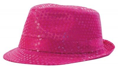 Party Pro 865090613, Chapeau borsalino sequin Néon, Rose