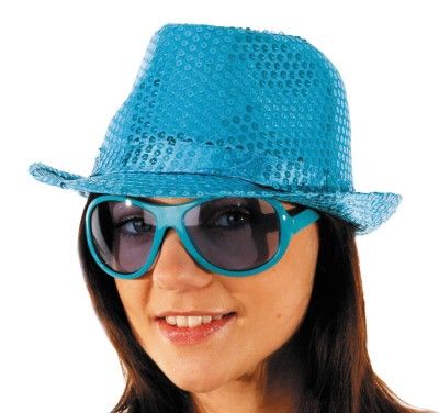 chapeau borsalino sequin turquoise