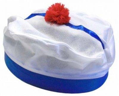 Party Pro 8653266, Bonnet de marin éco 22cm avec pompon