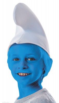 Party Pro 865526S, Bonnet de lutin bleu Enfant, Blanc