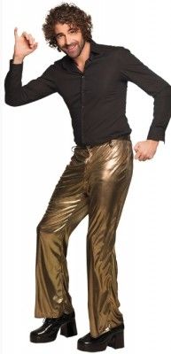 Pantalon disco Or adulte