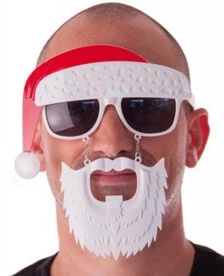 Party Pro 871452, Lunettes bonnet et barbe de noël