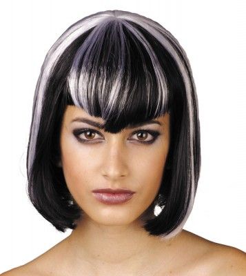 Party Pro 87268999 Perruque midnight blanche&noire
