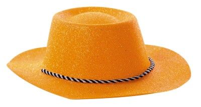 Party Pro 87321206, Chapeau cowboy paillette orange