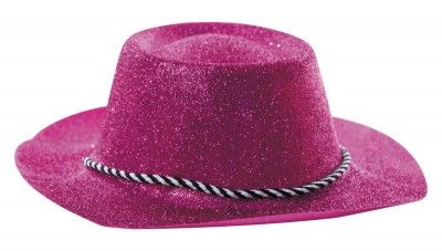 Party Pro 87321209, Chapeau cowboy paillette rose