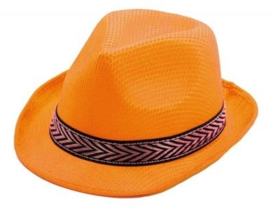 Party Pro 87338, Chapeau borsalino polyester Orange