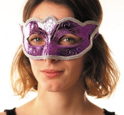 Party Pro 87378, Masque carnaval violet métallisé