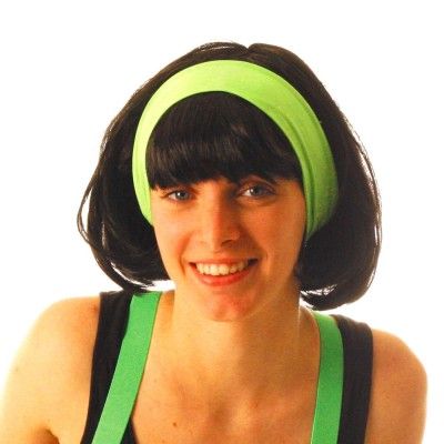 Party Pro 888023, Bandeau pour cheveux 80's vert