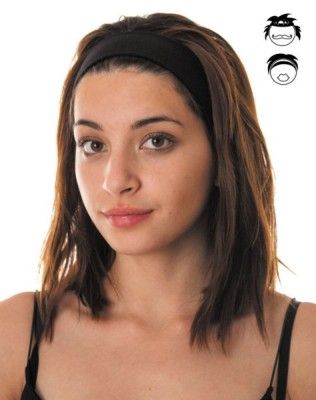 Party Pro 888026, Bandeau pour cheveux 80's noir