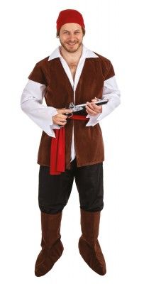 P'TIT Clown re89125 - Costume adulte luxe pirate veste sans manches, L/XL