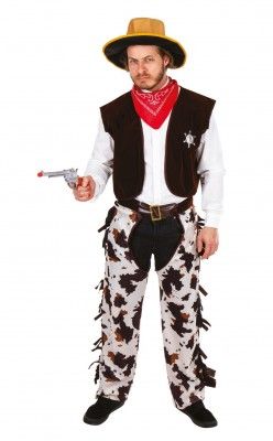 P'TIT Clown re89254 - Costume adulte luxe cow,boy, taille S/M