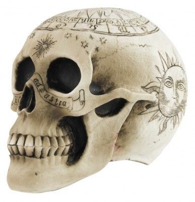 Party Pro 902418, Crâne squelette pentagramme 18cm