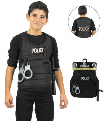 Set Gilet Policier 4 pièces, enfant 4-6 ans