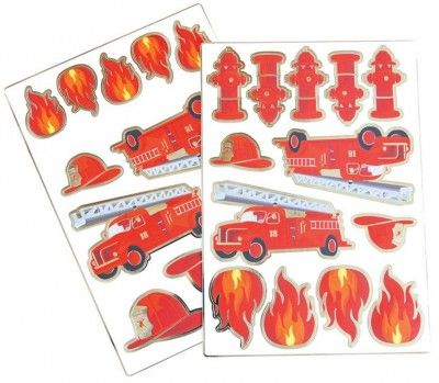 Party Pro 913200, Planche de 25 stickers Pompiers