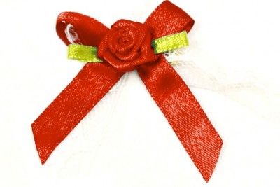 Sachet 10 Boutonnières avec Fleurs, Rouge