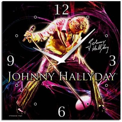 Horloge Johnny Hallyday Carrée en toile