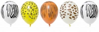 Sachet de 5 grands Ballons Safari 36cm
