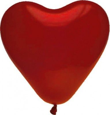 Lot de 8 ballons COEUR 35cm bordeaux