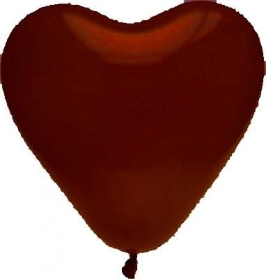 Lot de 8 ballons COEUR 35cm, Chocolat 