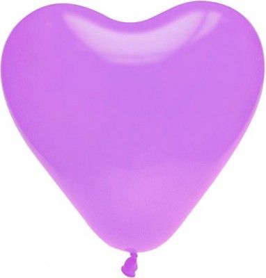 Lot de 8 ballons COEUR 35cm lilas