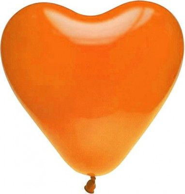 Lot de 8 ballons COEUR 35cm, Orange