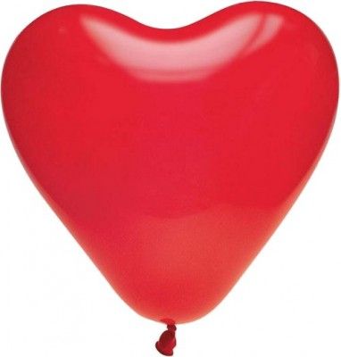 Lot de 8 ballons COEUR 35cm, rouge