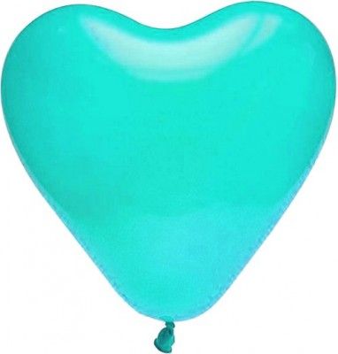 Lot de 8 ballons COEUR 35cm turquoise