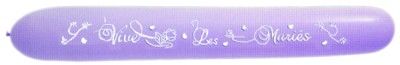 Lot de 5 ballons Bannières géantes mariés Lilas