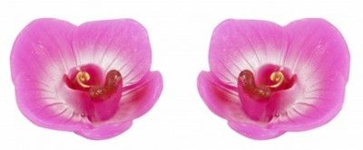Lot 2 BOUGIES FLOTTANTES forme fleur d'orchidée, Fuchsia