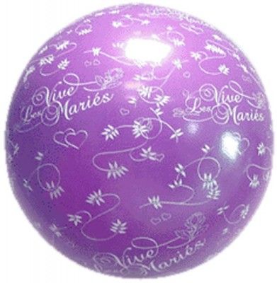 Ballon Géant Lilas, vive les mariés - 1 mètre