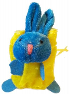 DESTOCKAGE, Ballotin Lapin peluche 9cm, Bleu