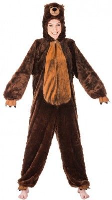 Chaks C1050164, Déguisement Peluche Ours brun 164 cm, adulte