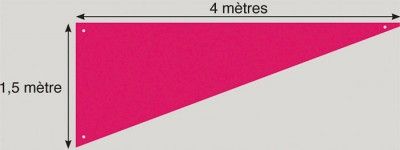 Tenture de plafond Triangle, Fuchsia