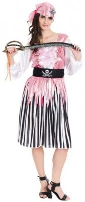 Chaks C4155M, Déguisement Pink Pirate adulte, taille M