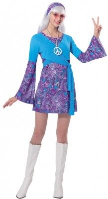 Chaks C4166XS, Déguisement Hippie Bleue, taille XS