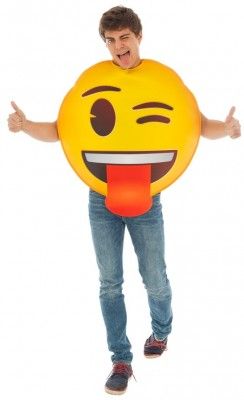 Chaks C4466, Déguisement Emoji® Clin d'Oeil adulte