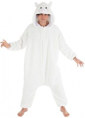 Chaks C4502180, Combinaison kigurumi LAMA blanc 180cm