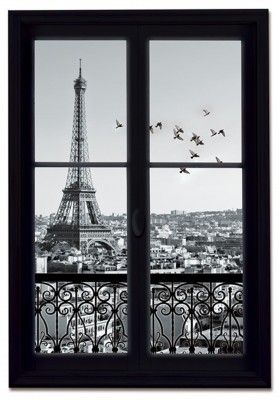 Sticker Trompe l'oeil Paris Tour Eiffel