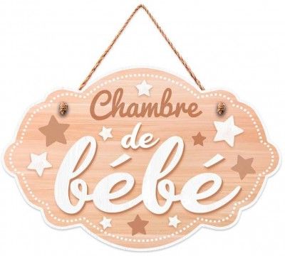 Plaque en bois CHAMBRE DE BÉBÉ 20,5cm