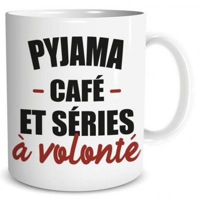 Mug Pyjama Café et Séries