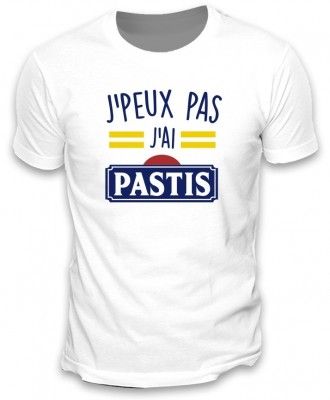 T-Shirt J'peux pas J'ai Pastis, blanc taille XL