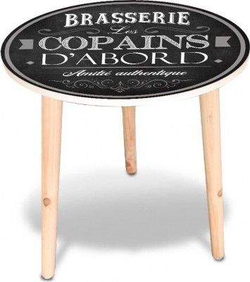 TABLE d'appoint ronde en bois 40cm COPAINS D'ABORD