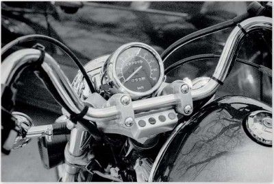 Toile Guidon Moto vintage 60x40cm