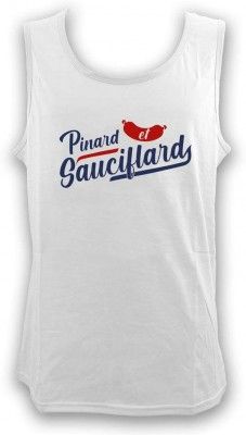 T-Shirt Marcel Pinard et Sauciflard, blanc taille XL
